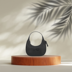 Premium Black Coach-Inspired Hobo Bag