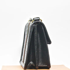 Premium Black Dionysus-Inspired Bag with Bee Clasp