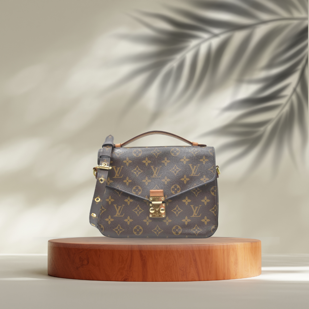 Premium Black Louis Vuitton Monogram-Inspired Crossbody Bag