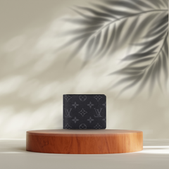 Premium Black Louis Vuitton-Inspired Men’s Wallet