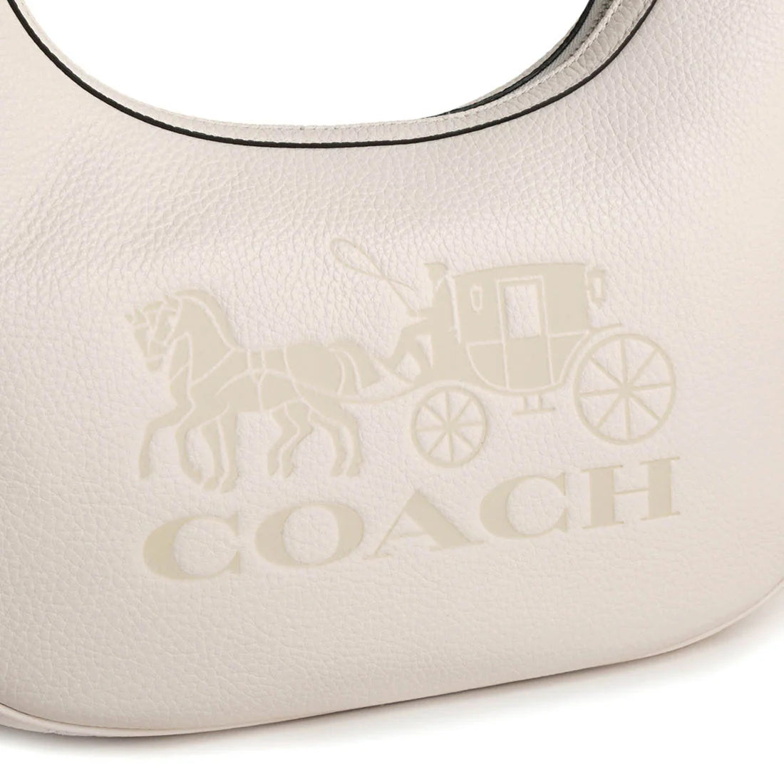 Premium White Coach-Inspired Hobo Bag