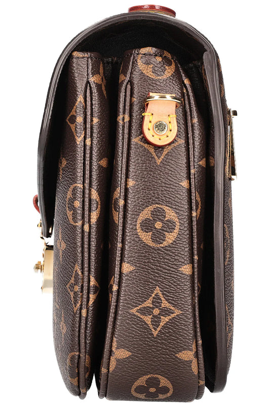 Premium Black Louis Vuitton Monogram-Inspired Crossbody Bag